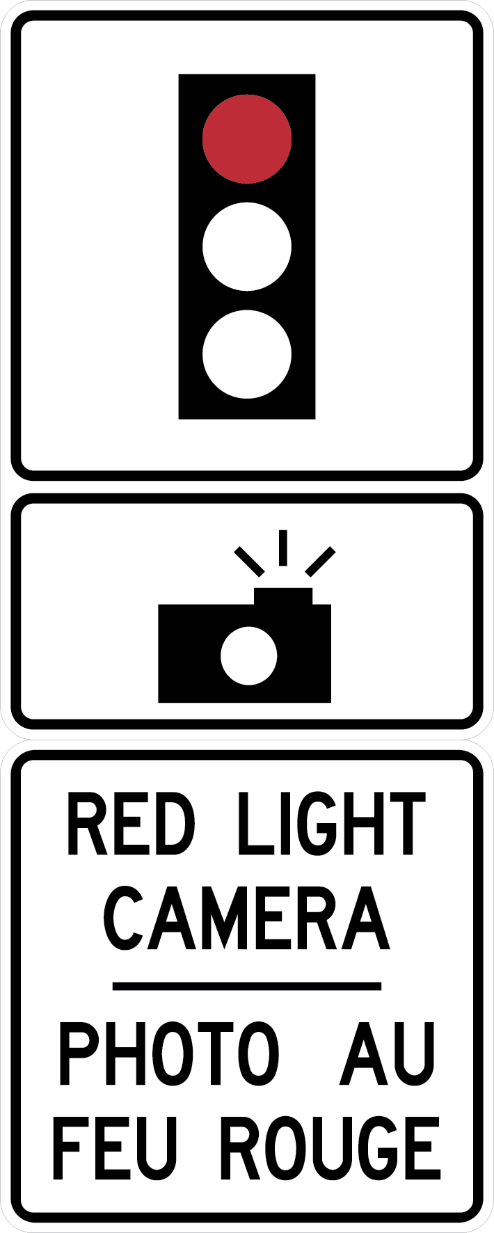 image of red light camera sign